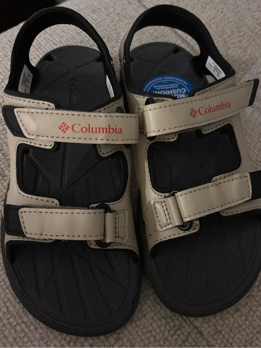 Columbia Kids Beige and Black Adjustable Outdoor Sandals